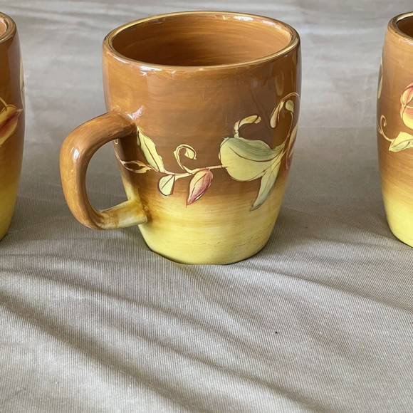 Thanksgiving Coffee Cups Laurie Gates Coronado Collection Set 3 Chilli Pepper - Picture 3 of 11